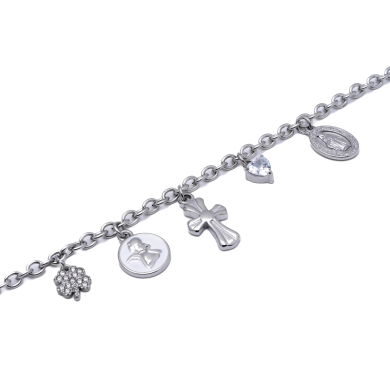 PULSERA ZO15928B PLATEADO ACERO INOXIDABLE 2B46