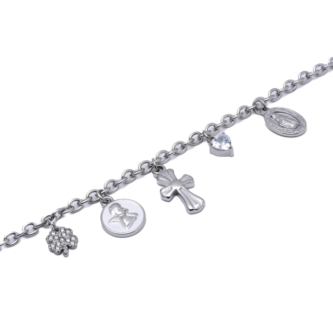 PULSERA ZO15928B PLATEADO ACERO INOXIDABLE