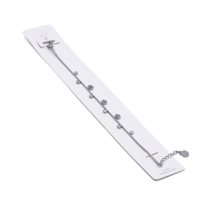 PULSERA ZO12058B PLATEADO ACERO INOXIDABLE 2B13