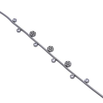 PULSERA ZO12058B PLATEADO ACERO INOXIDABLE 2B13