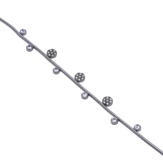 PULSERA ZO12058B PLATEADO ACERO INOXIDABLE 2B13