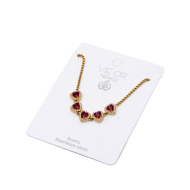 PULSERA ZO15410B DORADO ROJO ACERO INOXIDABLE
