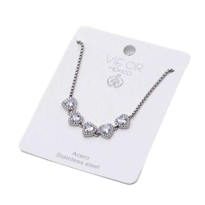 PULSERA ZO15410B PLATEADO ACERO INOXIDABLE