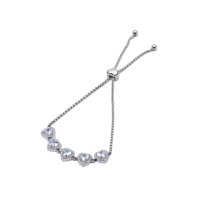 PULSERA ZO15410B PLATEADO ACERO INOXIDABLE