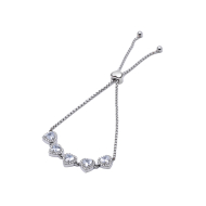 PULSERA ZO15410B PLATEADO ACERO INOXIDABLE