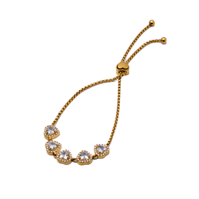 PULSERA ZO15410B DORADO BLANCO ACERO INOXIDABLE