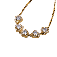 PULSERA ZO15410B DORADO BLANCO ACERO INOXIDABLE