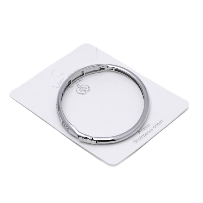 BRAZALETE ZO14379B PLATEADO ACERO INOXIDABLE