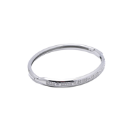 BRAZALETE ZO14379B PLATEADO ACERO INOXIDABLE