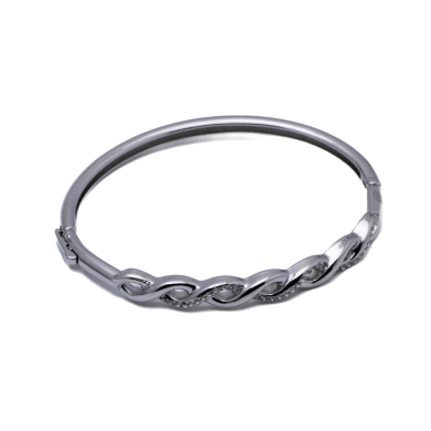 BRAZALETE ZO14515B PLATEADO ACERO INOXIDABLE