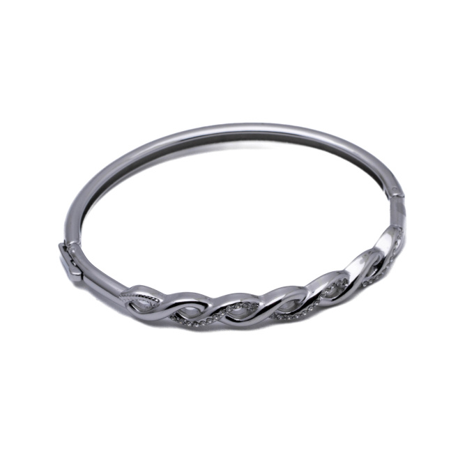 BRAZALETE ZO14515B PLATEADO ACERO INOXIDABLE