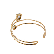 BRAZALETE ZO15475B/BRAZO DORADO VERDE ACERO INOXIDABLE