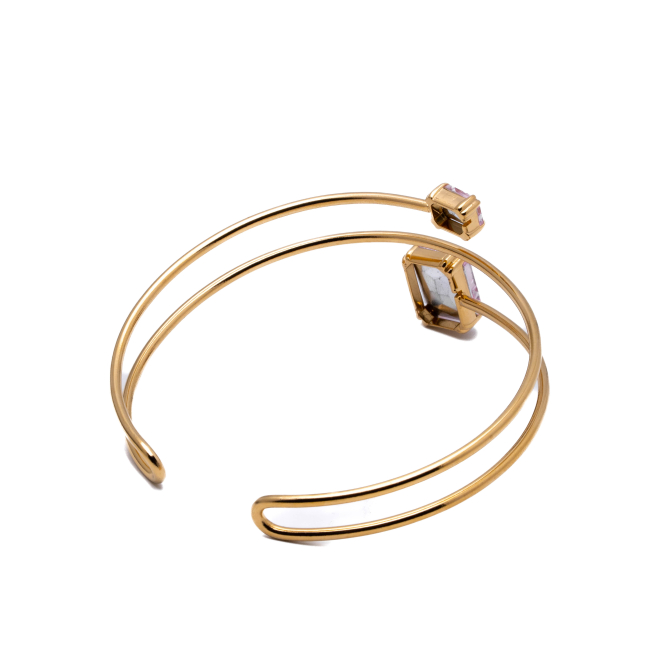 BRAZALETE ZO15475B/BRAZO DORADO ROSA ACERO INOXIDABLE