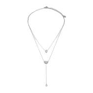 COLLAR ZO12394N PLATEADO ACERO INOXIDABLE 2D47