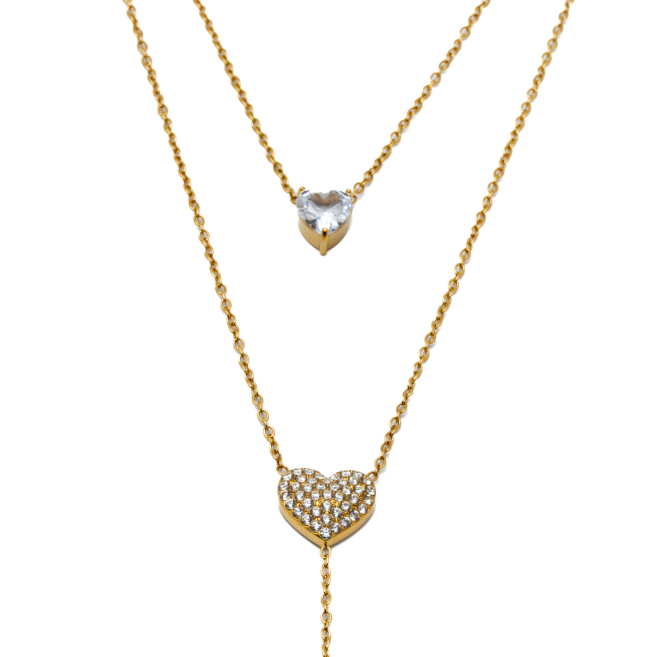 COLLAR ZO12394N DORADO ACERO INOXIDABLE 2D47