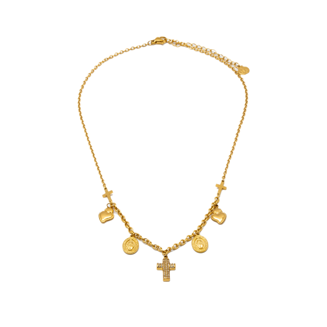 COLLAR ZO12407N DORADO ACERO INOXIDABLE 2D25