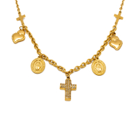 COLLAR ZO12407N DORADO ACERO INOXIDABLE 2D25