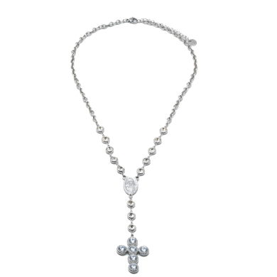 COLLAR ZO15892N PLATEADO ACERO INOXIDABLE 2D15