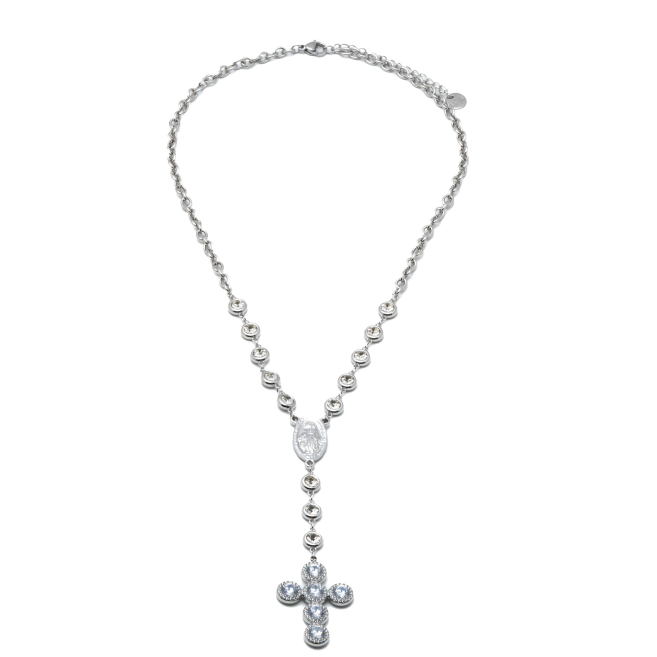 COLLAR ZO15892N PLATEADO ACERO INOXIDABLE 2D15