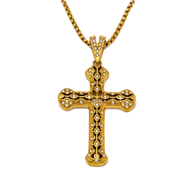 COLLAR ZO15894N DORADO ACERO INOXIDABLE 2D25