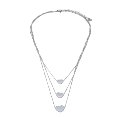 COLLAR ZO3656N PLATEADO ACERO INOXIDABLE 2D310