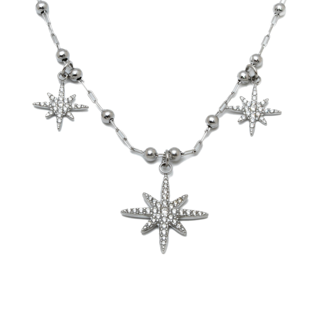 COLLAR ZO12611N PLATEADO ACERO INOXIDABLE 2D47 E27