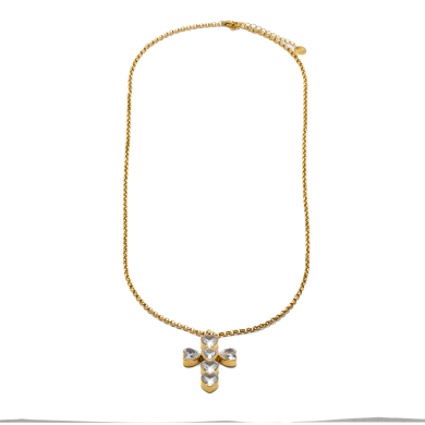COLLAR ZO15376N DORADO ACERO INOXIDABLE 2D15