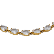 COLLAR ZO15424N DORADO BLANCO ACERO INOXIDABLE