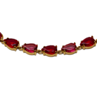 COLLAR ZO15424N DORADO ROJO ACERO INOXIDABLE E47