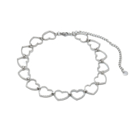 COLLAR ZO13478N PLATEADO ACERO INOXIDABLE 2D29