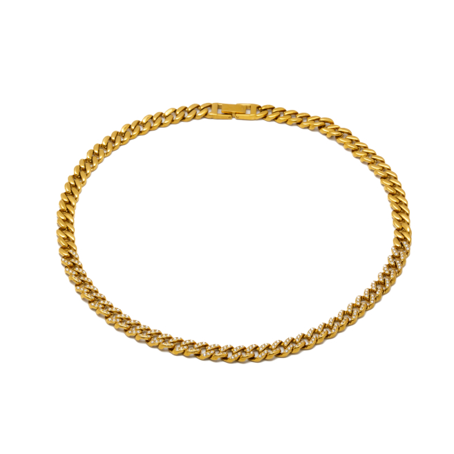 COLLAR ZO13769N DORADO ACERO INOXIDABLE 2D27