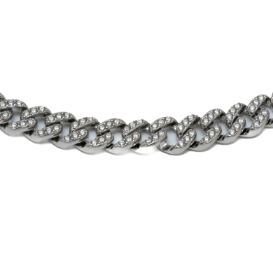 COLLAR ZO13769N PLATEADO ACERO INOXIDABLE 2D27