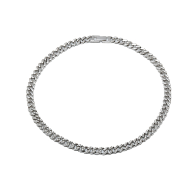 COLLAR ZO13769N PLATEADO ACERO INOXIDABLE 2D27