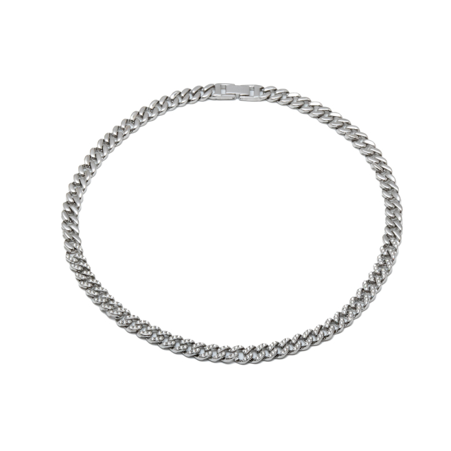 COLLAR ZO13769N PLATEADO ACERO INOXIDABLE 2D27