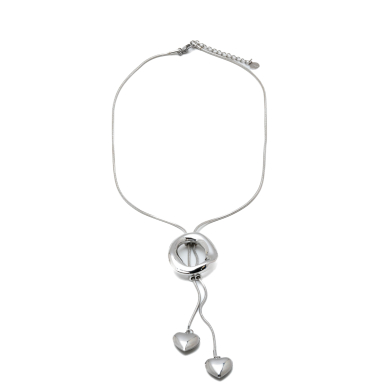 COLLAR ZO11844N PLATEADO ACERO INOXIDABLE 2D110