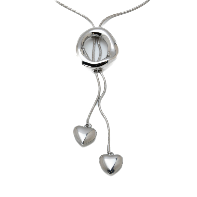 COLLAR ZO11844N PLATEADO ACERO INOXIDABLE 2D110
