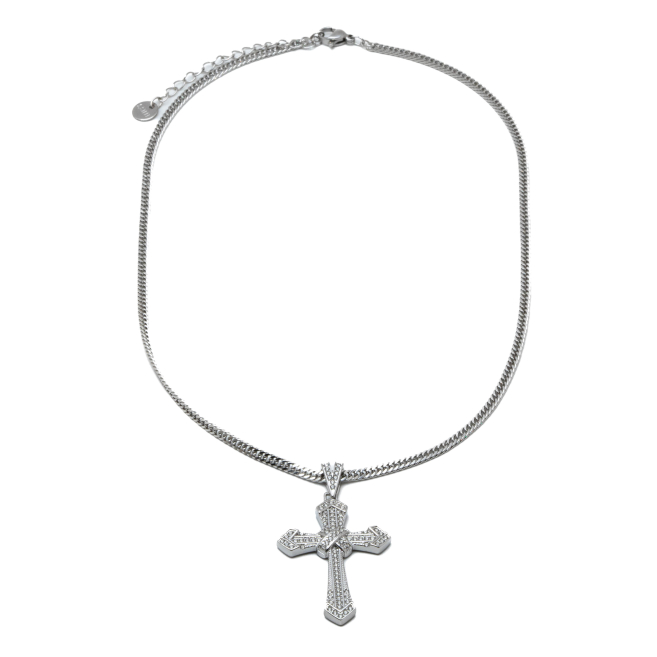 COLLAR ZO15897N PLATEADO ACERO INOXIDABLE 2D25