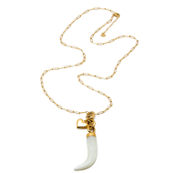 COLLAR ZO15054N/75CM DORADO BLANCO ACERO INOXIDABLE E54