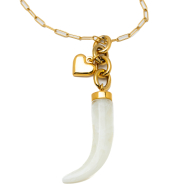 COLLAR ZO15054N/75CM DORADO BLANCO ACERO INOXIDABLE E54