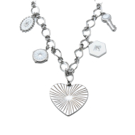 COLLAR ZO12297N PLATEADO ACERO INOXIDABLE 2D35