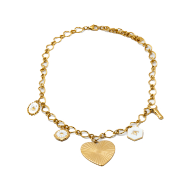 COLLAR ZO12297N DORADO ACERO INOXIDABLE 2D35