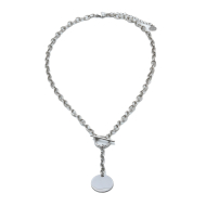 COLLAR ZO11508N PLATEADO ACERO INOXIDABLE