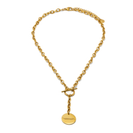 COLLAR ZO11508N DORADO ACERO INOXIDABLE