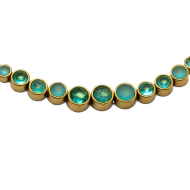 COLLAR ZO15785N DORADO VERDE ACERO INOXIDABLE