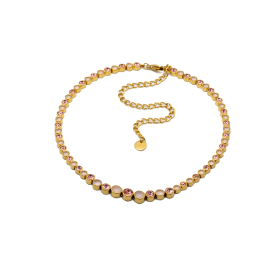 COLLAR ZO15785N DORADO ROSA ACERO INOXIDABLE E43