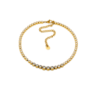 COLLAR ZO15785N DORADO BLANCO ACERO INOXIDABLE E43