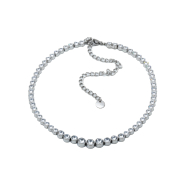 COLLAR ZO15785N PLATEADO BLANCO ACERO INOXIDABLE E43