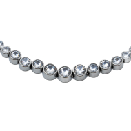 COLLAR ZO15785N PLATEADO BLANCO ACERO INOXIDABLE E43