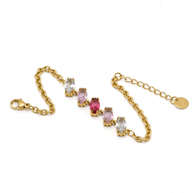 PULSERA ZO15434B DORADO ROSA ACERO INOXIDABLE