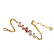 PULSERA ZO15434B DORADO ROSA ACERO INOXIDABLE